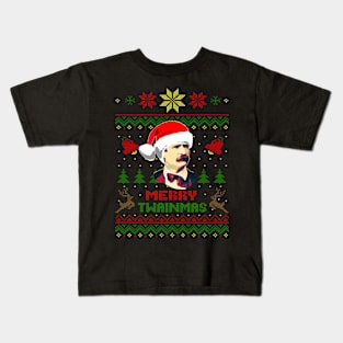 Mark Twain Merry Twainmas Kids T-Shirt